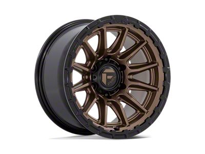 Fuel Wheels Piston Matte Bronze with Gloss Black Lip Wheel; 20x9; 1mm Offset (07-18 Jeep Wrangler JK)
