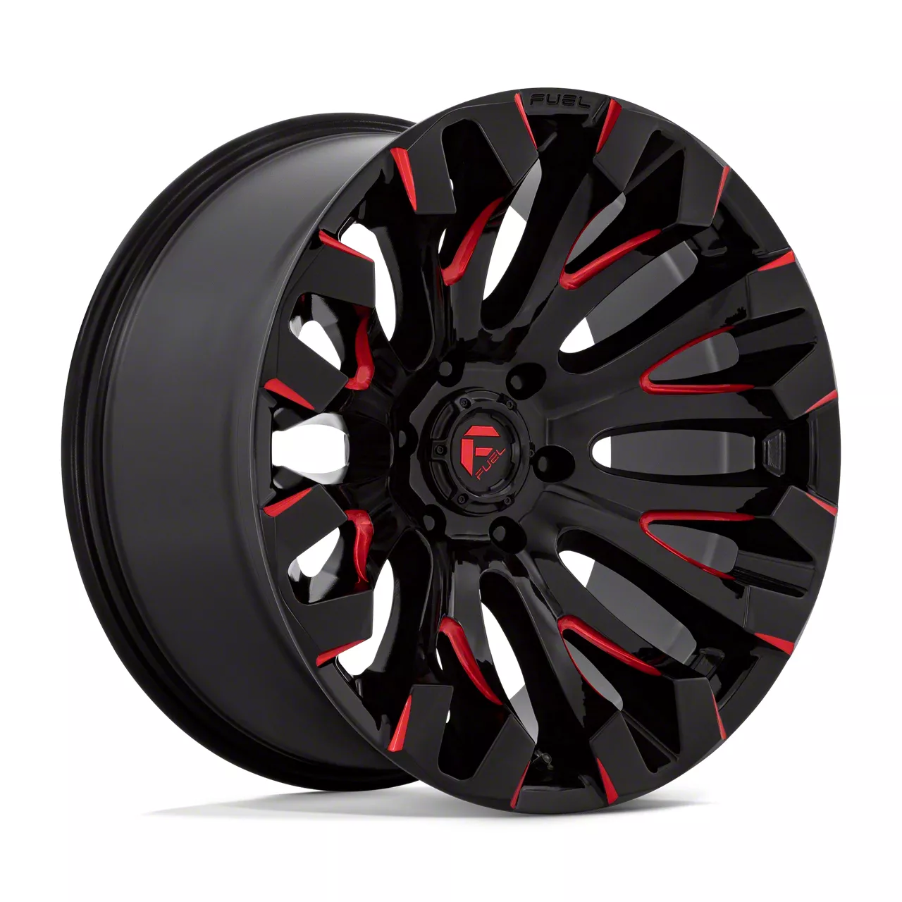 XF Offroad Jeep Wrangler XF-230 Gloss Black and Red Machined