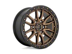 Fuel Wheels Rebel Matte Bronze with Black Bead Ring Wheel; 20x10; -18mm Offset (07-18 Jeep Wrangler JK)