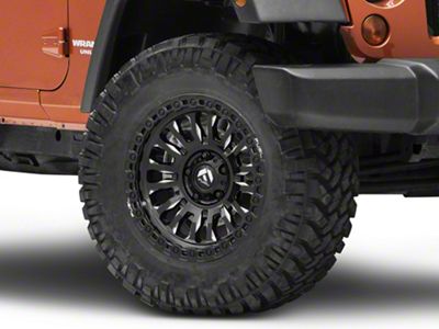 Fuel Wheels Rincon Gloss Black Milled Wheel; 18x9; 1mm Offset (07-18 Jeep Wrangler JK)
