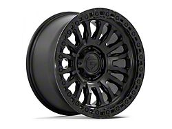 Fuel Wheels Rincon Matte Black with Gloss Black Lip Wheel; 17x9; -12mm Offset (07-18 Jeep Wrangler JK)