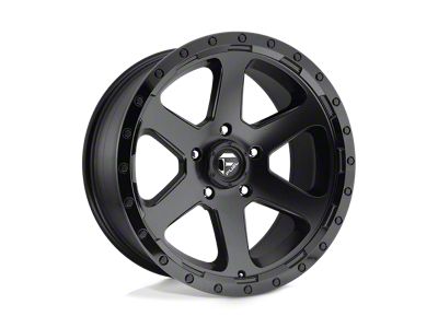 Fuel Wheels Ripper Matte Black with Gloss Black Lip Wheel; 18x9; -12mm Offset (07-18 Jeep Wrangler JK)