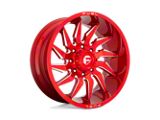 Fuel Wheels Saber Candy Red Milled Wheel; 24x12; -44mm Offset (07-18 Jeep Wrangler JK)