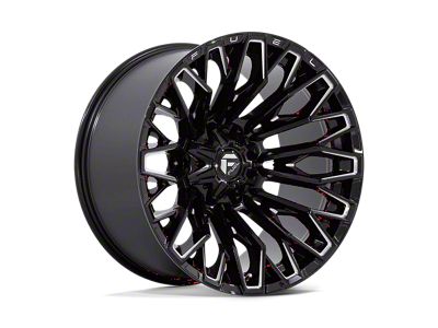 Fuel Wheels Strike Gloss Black Milled Wheel; 22x12; -44mm Offset (07-18 Jeep Wrangler JK)