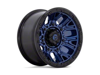 Fuel Wheels Traction Dark Blue with Black Ring Wheel; 17x9; -12mm Offset (07-18 Jeep Wrangler JK)