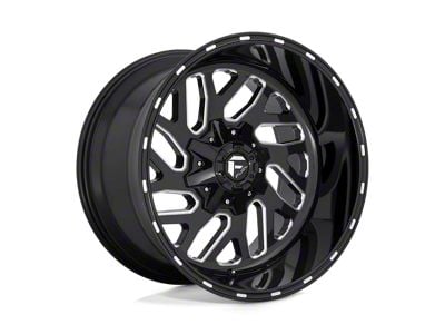 Fuel Wheels Triton Gloss Black Milled Wheel; 24x12; -44mm Offset (07-18 Jeep Wrangler JK)