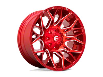 Fuel Wheels Twitch Candy Red Milled Wheel; 20x10; -18mm Offset (07-18 Jeep Wrangler JK)