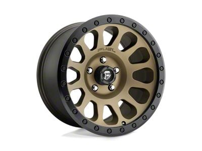 Fuel Wheels Vector Matte Bronze with Black Bead Ring Wheel; 17x9; -12mm Offset (07-18 Jeep Wrangler JK)