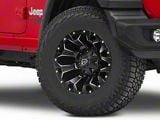 Fuel Wheels Assault Matte Black Machined Wheel; 17x9; -12mm Offset (18-25 Jeep Wrangler JL)