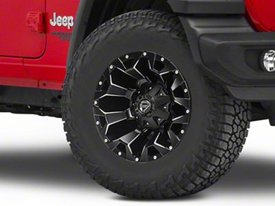 Fuel Wheels Assault Matte Black Machined Wheel; 17x9; -12mm Offset (18-25 Jeep Wrangler JL)