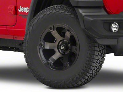 Fuel Wheels Beast Matte Black Double Dark Tint Wheel; 17x9; -12mm Offset (18-25 Jeep Wrangler JL)