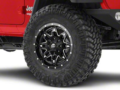 Fuel Wheels Lethal Matte Black Milled Wheel; 17x9; -12mm Offset (18-25 Jeep Wrangler JL)