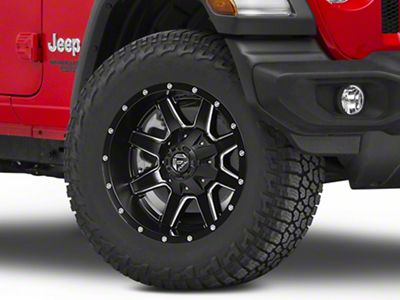 Fuel Wheels Maverick Matte Black Milled Wheel; 18x12; -44mm Offset (18-25 Jeep Wrangler JL)