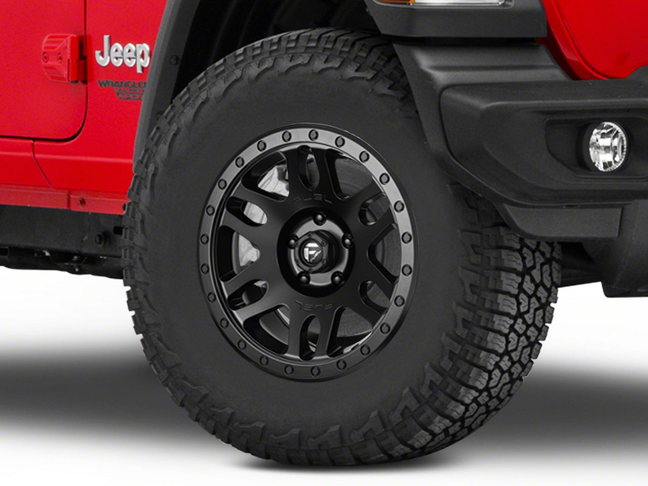 Fuel Wheels Jeep Wrangler Recoil Matte Black Wheel; 17x8.5; 6mm Offset D58417857345 (1824 Jeep
