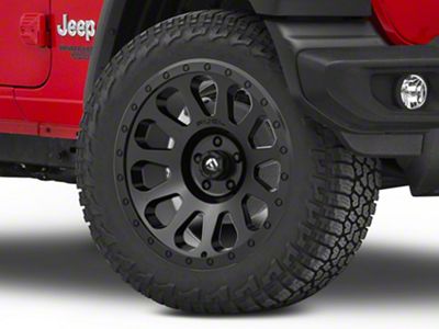 Fuel Wheels Vector Matte Black Wheel; 20x9; 1mm Offset (18-25 Jeep Wrangler JL)