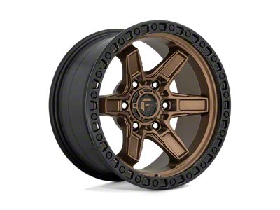 Fuel Wheels Kicker Matte Bronze with Black Bead Ring Wheel; 17x9; 1mm Offset (18-25 Jeep Wrangler JL)