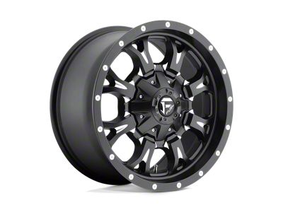 Fuel Wheels Krank Matte Black Milled Wheel; 17x9; -12mm Offset (18-25 Jeep Wrangler JL)
