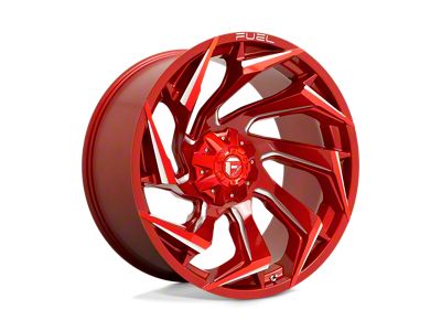 Fuel Wheels Reaction Candy Red Milled Wheel; 24x12; -44mm Offset (18-25 Jeep Wrangler JL)