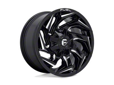 Fuel Wheels Reaction Gloss Black Milled Wheel; 15x8; -18mm Offset (76-86 Jeep CJ7)