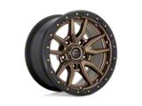 Fuel Wheels Rebel Matte Bronze with Black Bead Ring Wheel; 17x9; -12mm Offset (18-25 Jeep Wrangler JL)