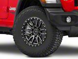 Fuel Wheels Rebel Matte Gunmetal with Black Bead Ring Wheel; 17x9; -12mm Offset (18-25 Jeep Wrangler JL)