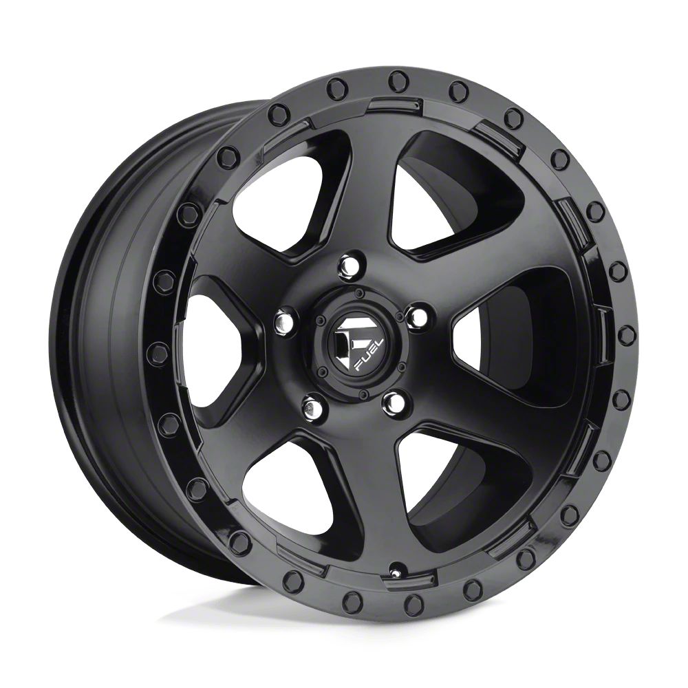 Fuel Wheels Jeep Wrangler Ripper Matte Black with Gloss Black Lip Wheel ...