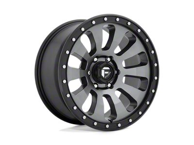 Fuel Wheels Tactic Matte Gunmetal with Black Bead Ring Wheel; 20x9; 20mm Offset (18-25 Jeep Wrangler JL)