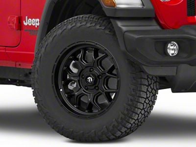 Fuel Wheels Tech Matte Black Wheel; 18x9; -12mm Offset (18-25 Jeep Wrangler JL)