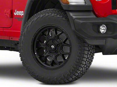 Fuel Wheels Tech Matte Black Wheel; 18x9; 20mm Offset (18-25 Jeep Wrangler JL)