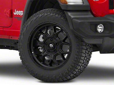Fuel Wheels Tech Matte Black Wheel; 20x9; 1mm Offset (18-25 Jeep Wrangler JL)