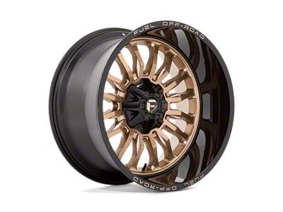 Fuel Wheels Arc Platinum Bronze with Black Lip Wheel; 22x12; -44mm Offset (97-06 Jeep Wrangler TJ)