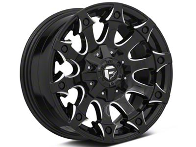 Fuel Wheels Battle Axe Gloss Black Milled Wheel; 17x9; 1mm Offset (87-95 Jeep Wrangler YJ)