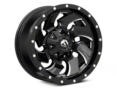 Fuel Wheels Cleaver Gloss Black Milled Wheel; 17x9; -12mm Offset (87-95 Jeep Wrangler YJ)