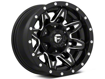 Fuel Wheels Lethal Matte Black Milled Wheel; 15x8; -18mm Offset (87-95 Jeep Wrangler YJ)