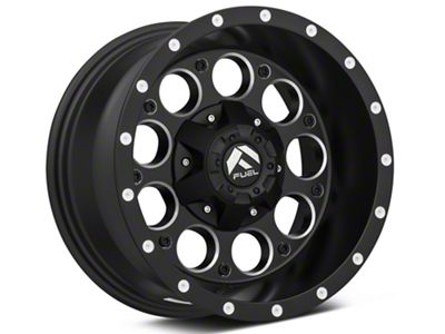 Fuel Wheels Revolver Matte Black Milled Wheel; 15x8; -18mm Offset (87-95 Jeep Wrangler YJ)