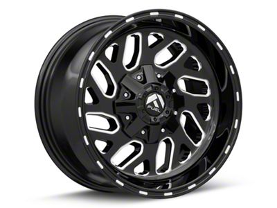 Fuel Wheels Triton Gloss Black Milled Wheel; 17x9; 1mm Offset (87-95 Jeep Wrangler YJ)