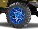 Fuel Wheels Twitch Anodized Blue Milled Wheel; 20x10; -18mm Offset (97-06 Jeep Wrangler TJ)