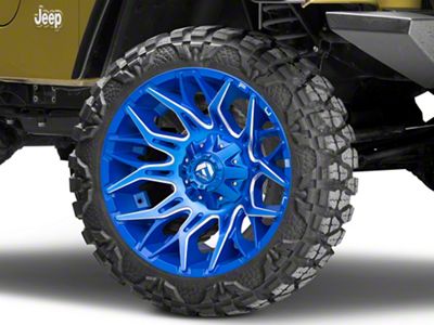 Fuel Wheels Twitch Anodized Blue Milled Wheel; 22x10; -18mm Offset (97-06 Jeep Wrangler TJ)