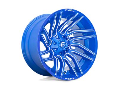 Fuel Wheels Typhoon Anodized Blue Milled Wheel; 22x12; -44mm Offset (18-25 Jeep Wrangler JL)