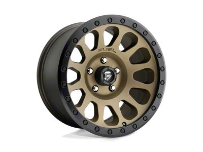 Fuel Wheels Vector Matte Bronze with Black Bead Ring Wheel; 17x9; -12mm Offset (18-25 Jeep Wrangler JL)