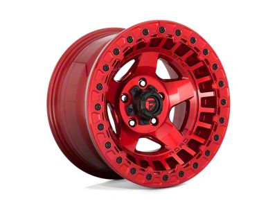 Fuel Wheels Warp Beadlock Candy Red Wheel; 17x9; -15mm Offset (18-25 Jeep Wrangler JL)