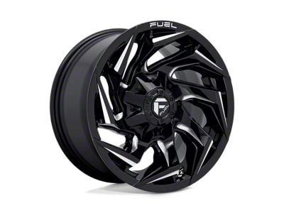 Fuel Wheels Reaction Gloss Black Milled Wheel; 15x8; -18mm Offset (87-95 Jeep Wrangler YJ)