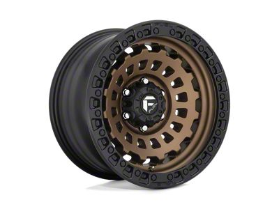 Fuel Wheels Zephyr Matte Bronze with Black Bead Ring Wheel; 20x9; 20mm Offset (18-25 Jeep Wrangler JL)