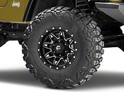 Fuel Wheels Lethal Matte Black Milled Wheel; 15x8; -18mm Offset (97-06 Jeep Wrangler TJ)