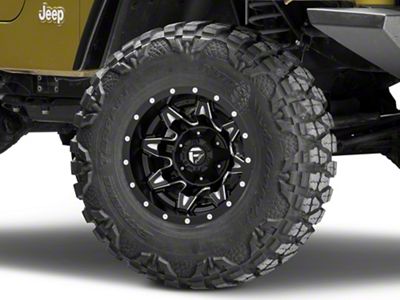 Fuel Wheels Lethal Matte Black Milled Wheel; 15x10; -43mm Offset (97-06 Jeep Wrangler TJ)
