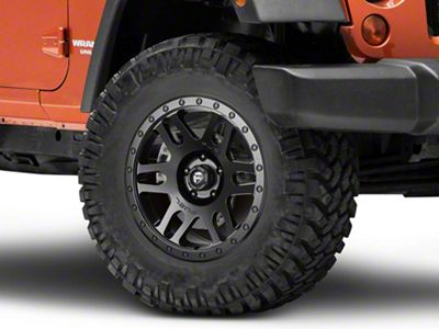 Fuel Wheels Recoil Matte Black Wheel; 18x9; 1mm Offset (07-18 Jeep Wrangler JK)