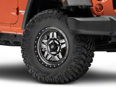 Fuel Wheels Anza Matte GunMetal Wheel; 17x8.5; -6mm Offset (07-18 Jeep Wrangler JK)