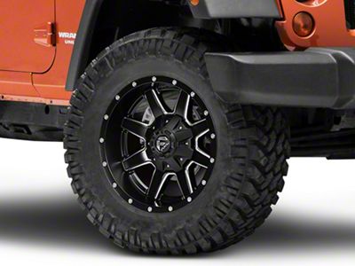 Fuel Wheels Maverick Matte Black Milled Wheel; 18x12; -44mm Offset (07-18 Jeep Wrangler JK)