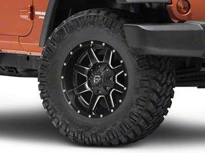 Fuel Wheels Maverick Matte Black Milled Wheel; 17x9; -12mm Offset (07-18 Jeep Wrangler JK)