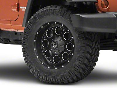 Fuel Wheels Revolver Matte Black Milled Wheel; 18x9; -12mm Offset (07-18 Jeep Wrangler JK)